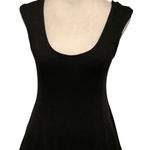 Women’s Black Sleeveless Tank Top High Low Hem. Very Flattering Fit. Size S/M Photo 0