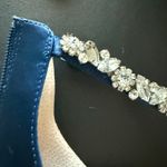 Jewel Badgley Mischka Cathleen 11 satin block heel evening pump 3093 Blue Photo 1