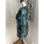 Tibi  silk blouse, green black print size small/petite Photo 1