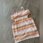 Aerie  beige striped mini lined dress 🌷 Photo 7
