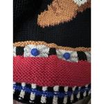 Cardigan Bay Sweater Cowboy Boot Hand Knitted Small button front vtg equestrian Blue Photo 7