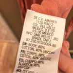 Roxy Cinched Waist Short Sleeve V Neck Dress Pink Medium Photo 4