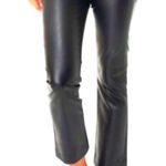 Tuckernuck  Black Faux Leather Ashford Bootcut Ankle Demi Pants Mid Rise XXS Photo 0