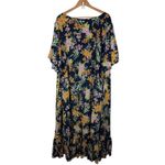 Avenue Floral Midi Dress Size 30/32 Multicolor Boho Flowy Vacation Tropical Photo 3