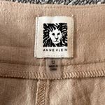 Anne Klein NWT Cropped Wide Leg Pants Womens 12 Beige Linen Blend Pleated Summer Photo 5