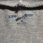 Life is Good  Womens Gray Long Sleeve Tee Crewneck Sleep Shirt Pajama Size Medium Photo 2