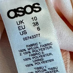 ASOS  Pink Tulle Lace Dress High Neck Open Back Full Skirt Size 6 Women's NWT Photo 13