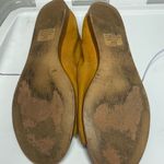 1. State mustard yellow nubuck leather suede open flat sandals Size 7 Photo 1