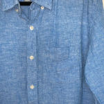 Old Navy  Blue Denim Button Down Top Size L Photo 2