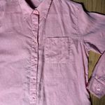 L.L.Bean Long Sleeve Linen Button Up Shirt SZ M Muted Coral Pink Beach Classic Photo 5