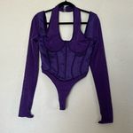 House Of CB  'Angharad' Grape Halterneck Corset Bodysuit NWOT‎ size S D-DD Photo 4
