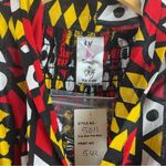 NEW Kara Chic NF Ankara Print Dramatic Wide Leg Halter Tank Collared Jumpsuit Red Size undefined Photo 7