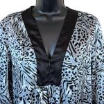 Oscar de la Renta Vintage Pink Label Leopard Print Long Sleeve Nightgown Robe. Photo 3