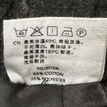 MIG Korea Design S Charcoal Gray Pinstripe Cotton Pull On Wide Leg Culotte Pants Photo 6