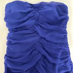 Forever 21 Blue Strapless Ruched Bodycon Mini Dress - Size Small Photo 1