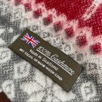 100% Cashmere Scarf Fair Isle Red Photo 2