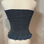 ZARA  Navy Smocked Top Photo 3