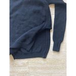 Lululemon  Sweater Sz 4 Merino Wool Chunky Cable Knit‎ Pullover Side Slits Black Photo 4