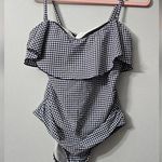 Kona Sol  Black and White Gingham One Piece Swimsuit New without tags Photo 0