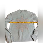 Kate Spade  Wool Blend Light Blue Sweater with Pink Snowflake S Small Photo 9