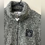 Disney  Parks Mickey Mouse Fleece Sherpa  Zip Up Jacket  D Logo Gray Adult Sz L Photo 2