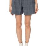 Ganni Womens Shorts High-Waisted Mini Suit Dress Plaid Forerver Blue Size 40 NWT Photo 0