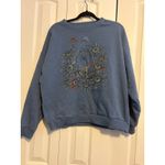 American Eagle Skeleton Floral Graphic Sweatshirt Blue XL Photo 1