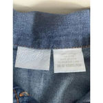 Blair Vintage‎ 90’s  Blue Denim Embroidered Floral Jean Shacket Top Plus Size XL Photo 6