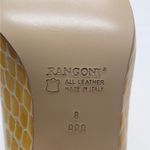 Rangoni Firenze Minx Beige Embossed Leather Block Heel Pumps 8 AAA Narrow Italy Photo 10