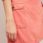 Anthropologie  Utility Cargo Front Pocket Cotton Linen Blend Mini Skirt Size‎ 4 Photo 2