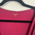 Garnet Hill Women's Gathered Waist Dress Burgundy Sz M Photo 3