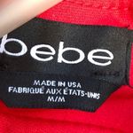 Bebe  Jeweled & Beaded red sleeveless fitted high neck Mini Dress Size Medium Photo 12