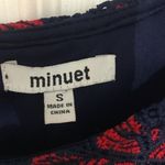 Minuet  Navy & Red lace dress bell sleeve Photo 4