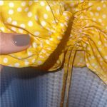 EXPRESS NWT  S Top Top Blouse Golden Yellow Cropped SEXY Photo 3