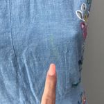 Chloé Chambray Embroidered Maxi Dress Downy Blue Eyelet Size 34 Photo 5