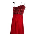 Sherri Hill red strapless beaded evening gown sz 2 Photo 2