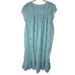 Eileen West Blue Floral Lace Trim Cotton Nightgown Dress Cottage Size XL Photo 1