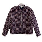 Chelsea and Violet Cotton Quilted Jacket Sz M Snap Front Lined Cottagecore Prairie Photo 1