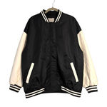 Hudson NWT  Jeans Drop Shoulder Bomber Jacket – Black/White  MSRP: $268 Photo 0