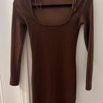 ZARA Brown Ribbed Dress Photo 1