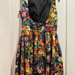 ZARA  Floral Open Back Skater Dress Size M Photo 4