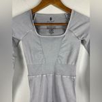 Free People Movement XS Good Karma Long Sleeve Long Sleeve Jumpsuit Ice Grey Gray Photo 8