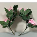 Handmade Pastel Pink Garden Goddess Floral Flower Rose Leaves Headband 🌸  Photo 1