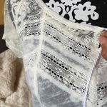 Aeropostale AÉROPOSTALE Cream Lace Sheer Top Size Large Photo 2