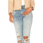 BLANK NYC Faux Leather Moto Jacket in Natural Light Small Womens Vegan Coat Photo 0