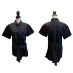 Banana Republic  Military Shirt Navy Blue Size Medium S/S Belted MILI Safari Photo 8