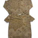 Neiman Marcus 2pc set cardigan light brown size L paisley design 100% cashmere Photo 0