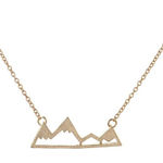 Gold Tone Mountain Necklace Gold Photo 0