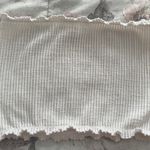 Bozzolo Y2K Stretch White Ribbed Cropped Tube Top, size S/M Photo 4