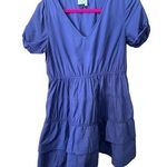 HD in Paris  Anthropologie Small Amparo Cotton Poplin Dress Tiered Asymmetrical Photo 0